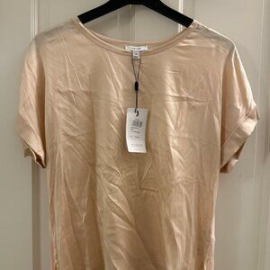 REISS - Helen Silk Front Crew Neck T-Shirt